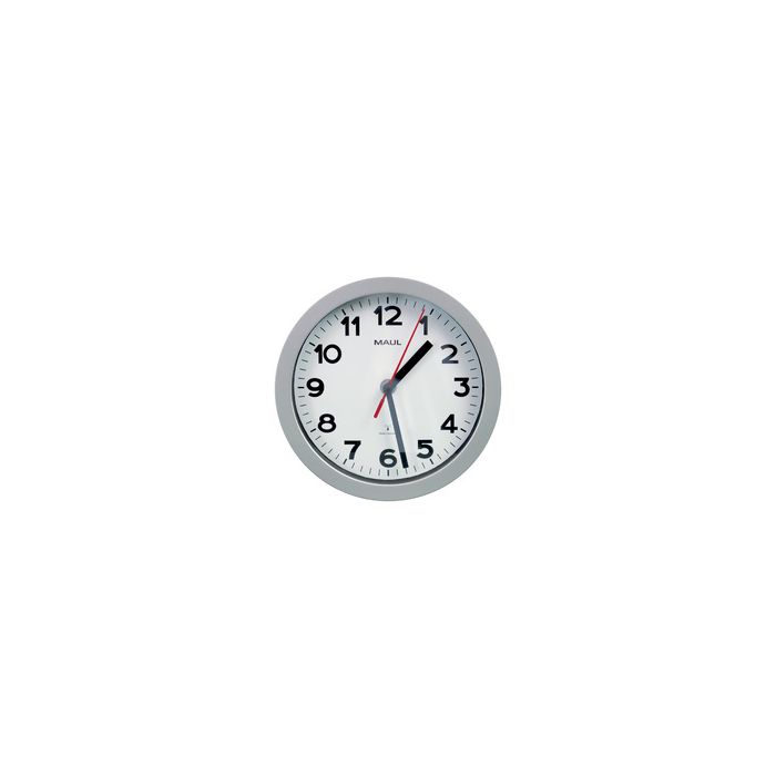MAUL Horloge murale/radio MAULstep, diamètre: 200 mm, argent