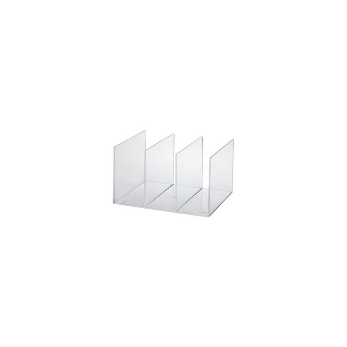 MAUL Porte-revues acrylique, 3 compartiments, transparent