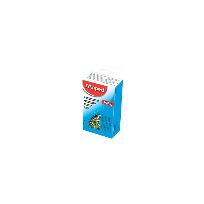 Maped Bracelets caoutchouc en carton, 100 g, assorti