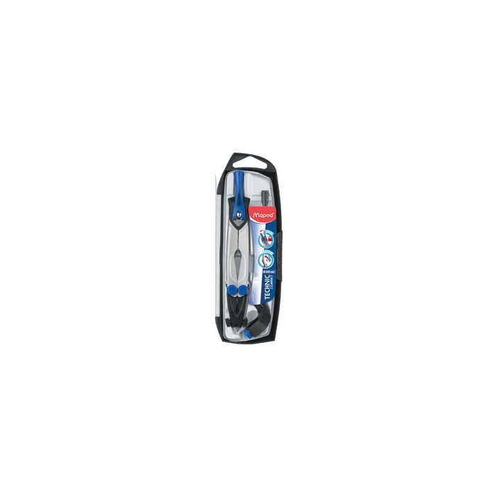 Maped Compas Technic Concept, 4 pièces, bleu