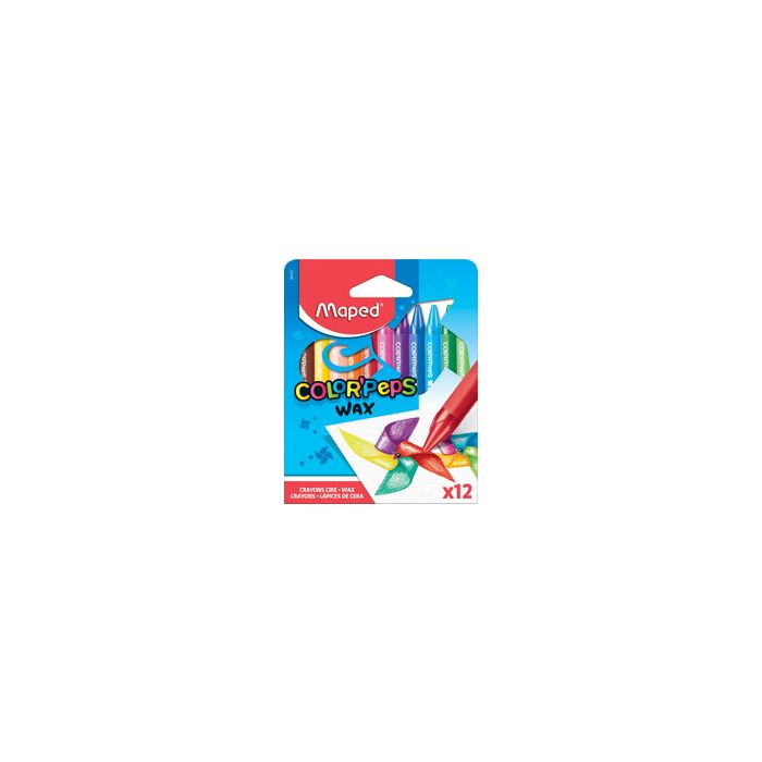 Maped Crayon de cire COLOR'PEPS WAX, étui en carton de 12