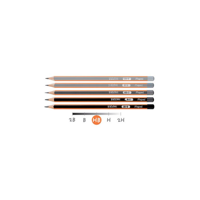 Maped Crayon de papier BLACK'PEPS, degré de dureté: 2B x12