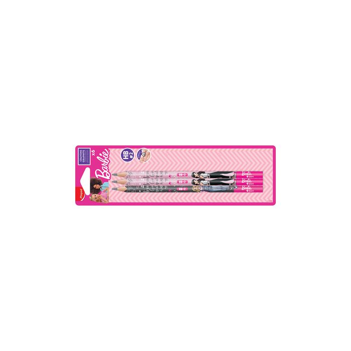Maped Crayon de papier Barbie, HB, blister de 6