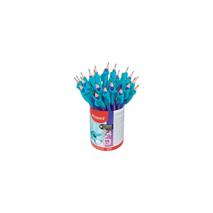 Maped Crayon de papier avec guide-doigt, pot de 22