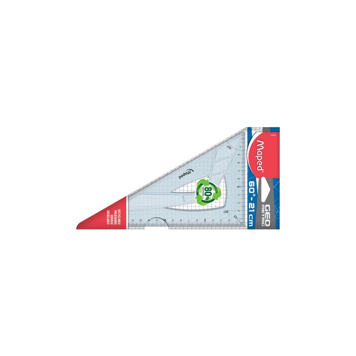 Maped Equerre Geometric 60 degrés, grand côté: 210 mm
