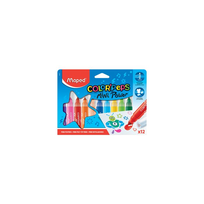 Maped Feutre COLOR'PEPS Mini Power, étui de 12 en carton