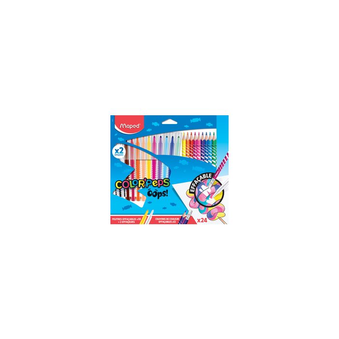 Maped Feutre effaçable & crayon de couleur COLOR'PEPS OOPS