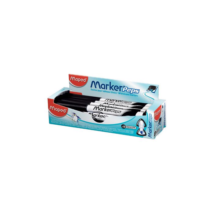 Maped Feutre pour tableau blanc Marker'Peps, noir x12