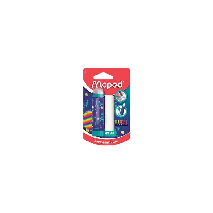 Maped Gomme PIXEL PARTY + gomme de rechange, blister