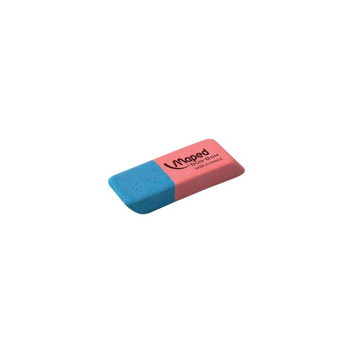 Maped Gomme en caoutchouc Duo-Gom, medium, bleu/rouge