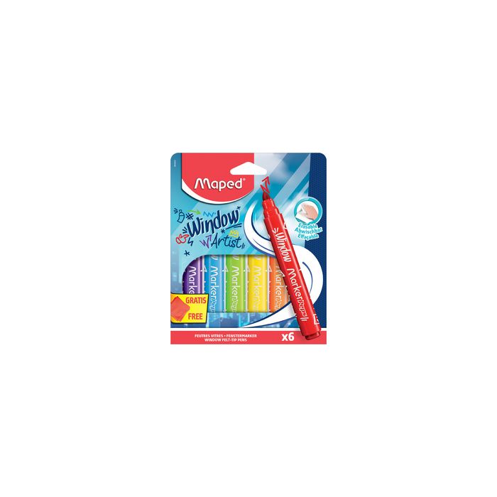 Maped Marqueur pour vitre MARKER'PEPS Window, étui de 6