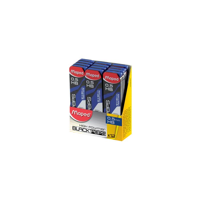 Maped Mines pour porte-mines BLACK'PEPS, 0,7 mm, présentoir x12