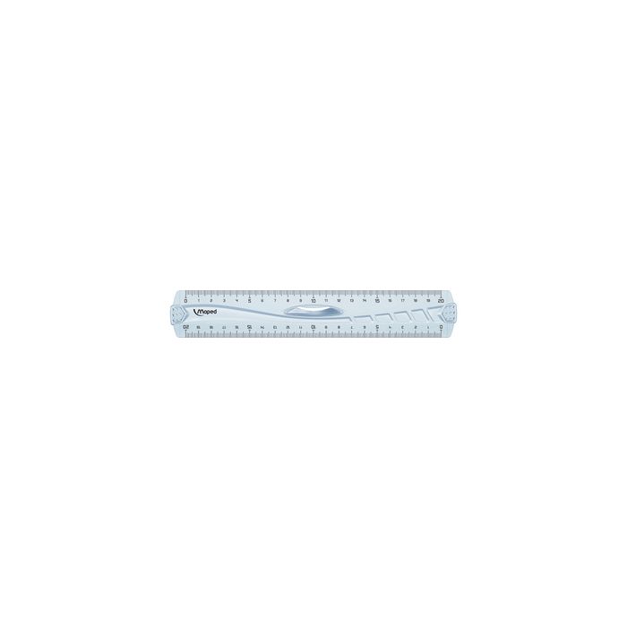 Maped Règle plate Geometric, 200 mm, en plastique, poignée x20