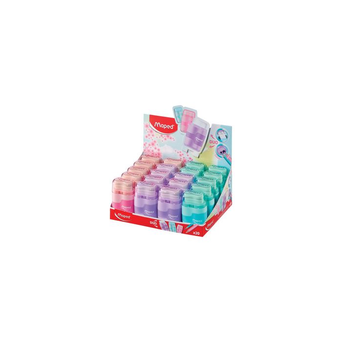 Maped Taille-crayon/gomme Connect Duo PASTEL, par 20 x20