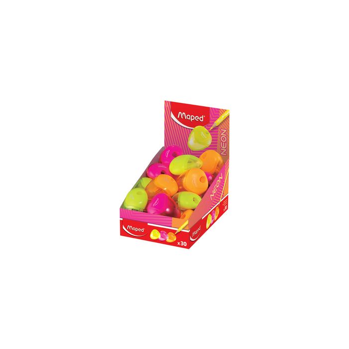 Maped Taille-crayon i-gloo NEON, assorti, présentoir de 30 x30