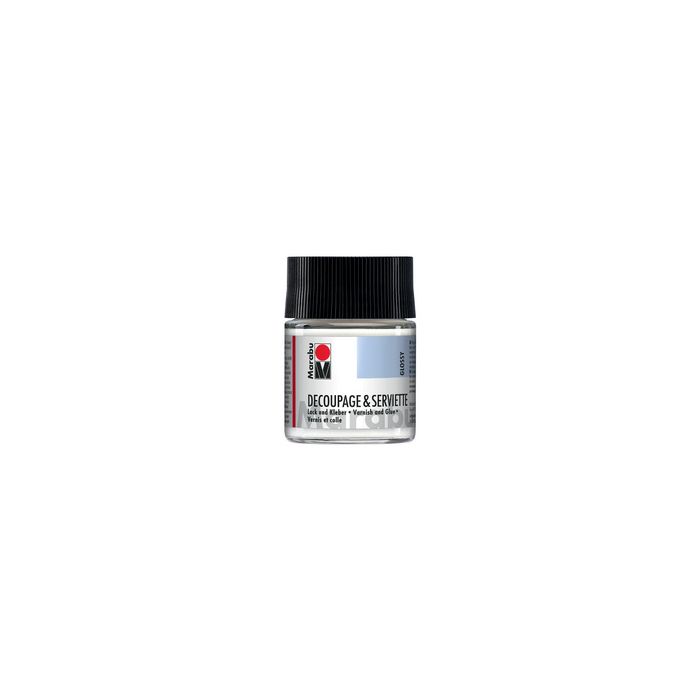 Marabu vernis & colle pour serviettes, brillant, 50 ml, dans