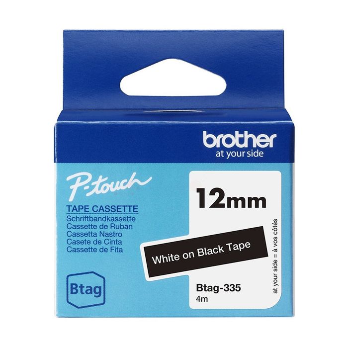 Rouleau d'étiquettes d'origine Brother BTAG335 - noir, blanc
