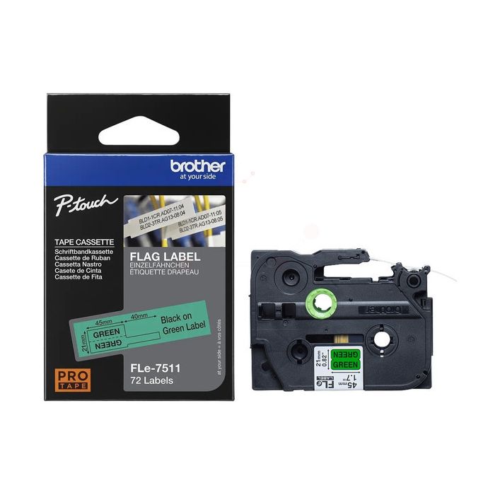 Ruban cassette d'origine Brother FLE7511 - vert