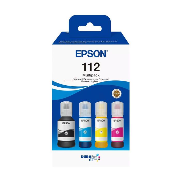 Cartouches d'origines Epson C13T06C64A / 112 - multipack 4 couleurs : noire, cyan, magenta, jaune