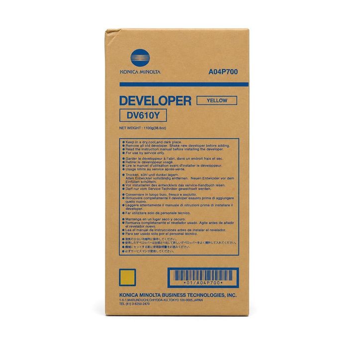 Développeur d'origine Konica Minolta A04P700 / DV-610 Y - jaune