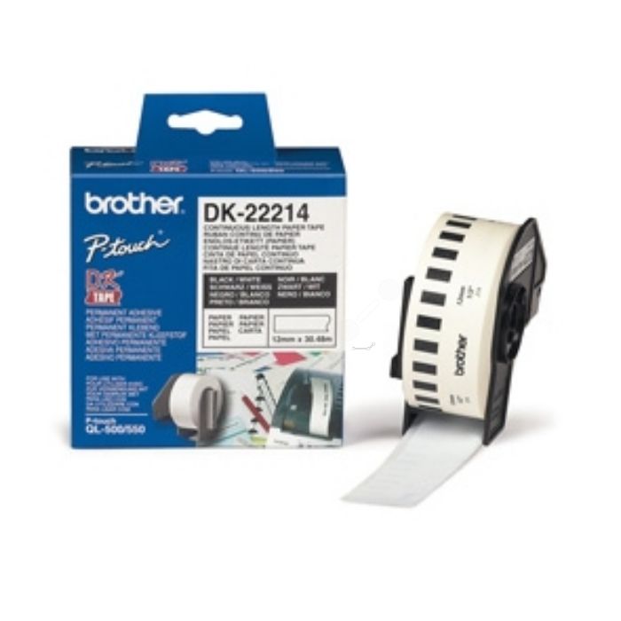 Étiquettes d'origines Brother DK22214 - blanche