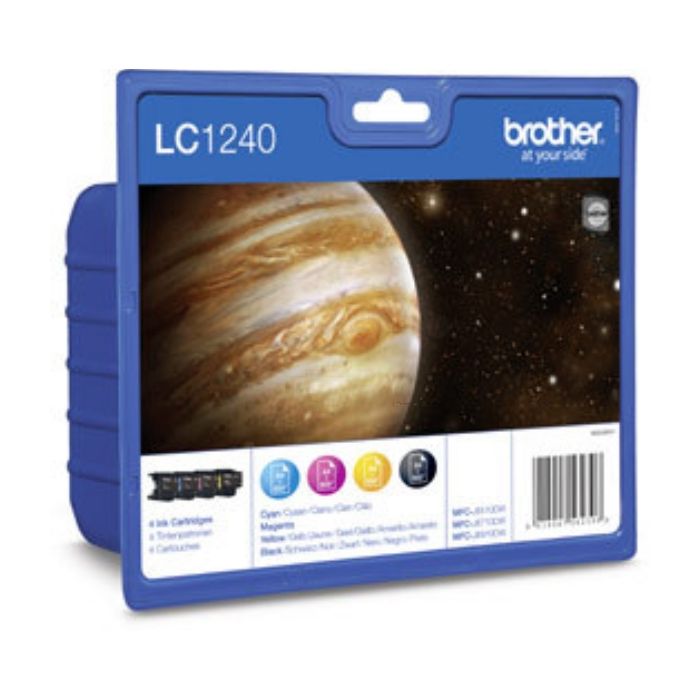 Cartouches d'origines Brother LC1240VALBP - multipack 4 couleurs : noire, cyan, magenta, jaune