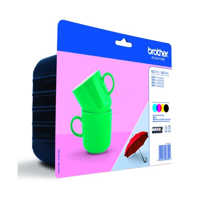 Cartouches d'origines Brother LC227XLVALBP - multipack 4 couleurs : noire, cyan, magenta, jaune