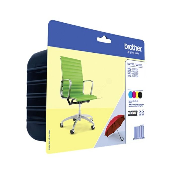 Cartouches d'origines Brother LC229XLVALBP - multipack 4 couleurs : noire, cyan, magenta, jaune