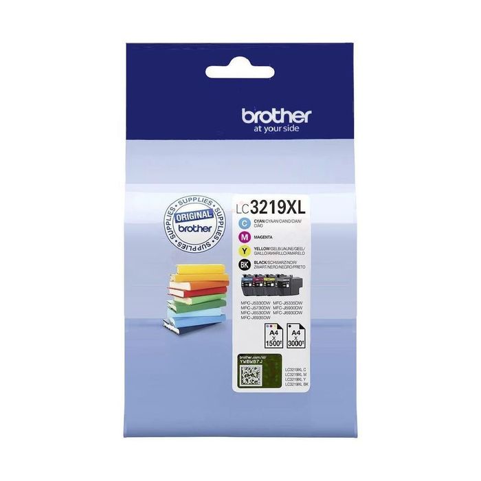 Cartouches d'origines Brother LC3219XLVALDR - multipack 4 couleurs : noire, cyan, magenta, jaune