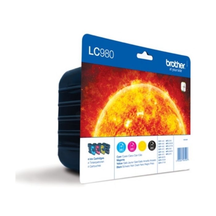Cartouches d'origines Brother LC980VALBP - multipack 4 couleurs : noire, cyan, magenta, jaune