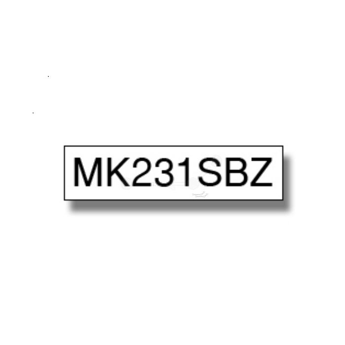 Ruban cassette d'origine Brother MK231SBZ - noir, blanc