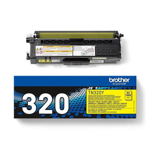 Cartouche Laser de Marque BROTHER TN320Y Yellow (1 500 pages)