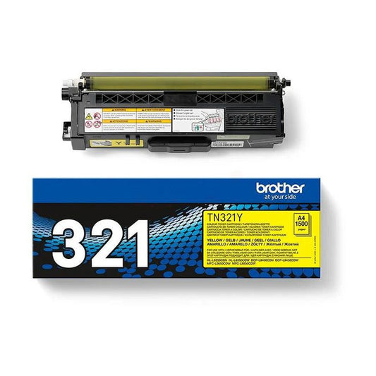 Cartouche Laser de Marque BROTHER TN321Y Yellow Capacité Standard (1 500 pages)