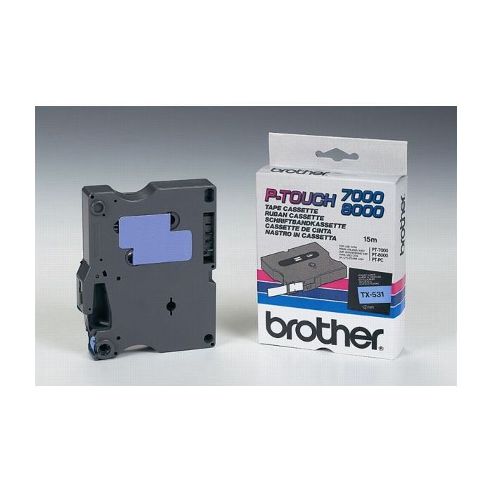 Ruban cassette d'origine Brother TX531 - noir, bleu
