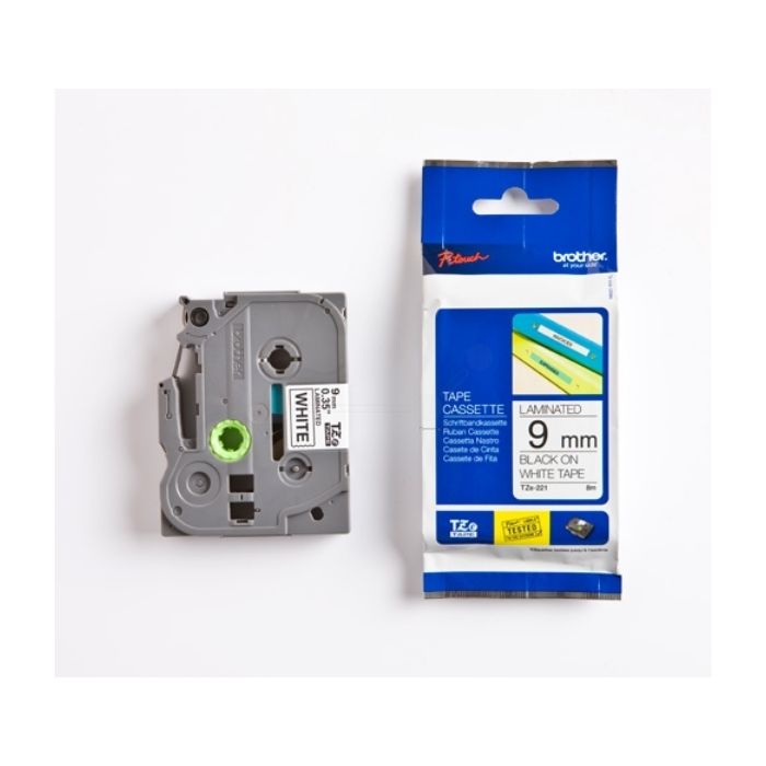 Ruban cassette d'origine Brother TZE221 - noir, blanc