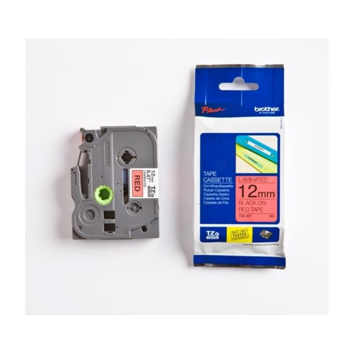 Ruban cassette d'origine Brother TZE431 - noir, rouge