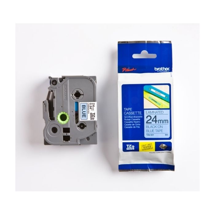 Ruban cassette d'origine Brother TZE551 - noir, bleu
