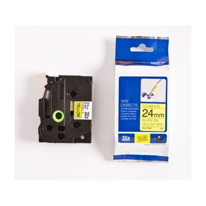 Ruban cassette d'origine Brother TZEFX651 - noir, jaune