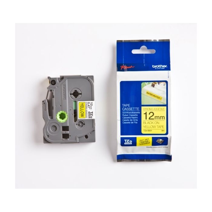 Ruban cassette d'origine Brother TZES631 - noir, jaune