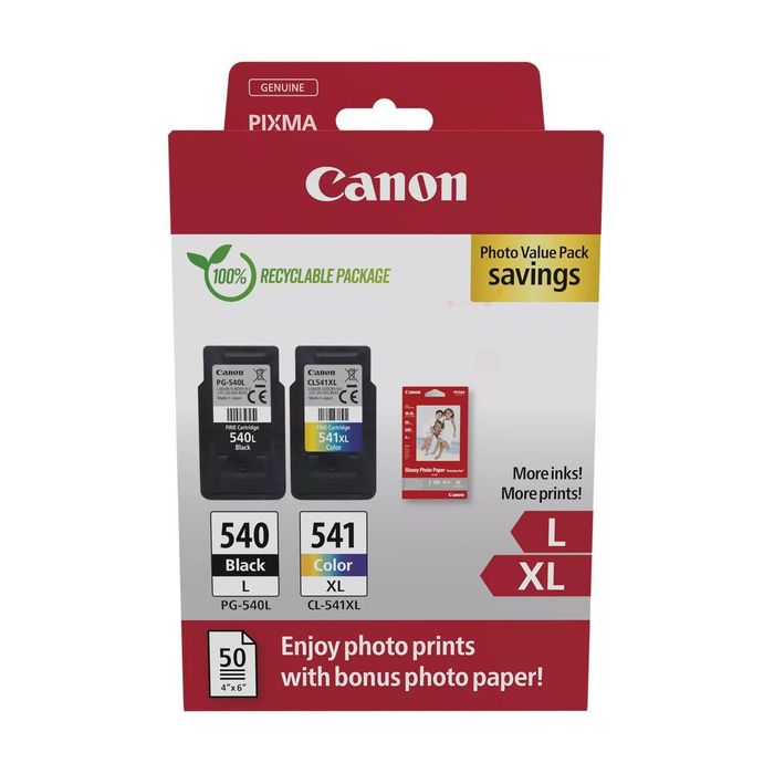 Cartouches d'origines Canon 5224B012 / PG-540L+CL-541XL - multipack 2 couleurs : noire, multicouleur