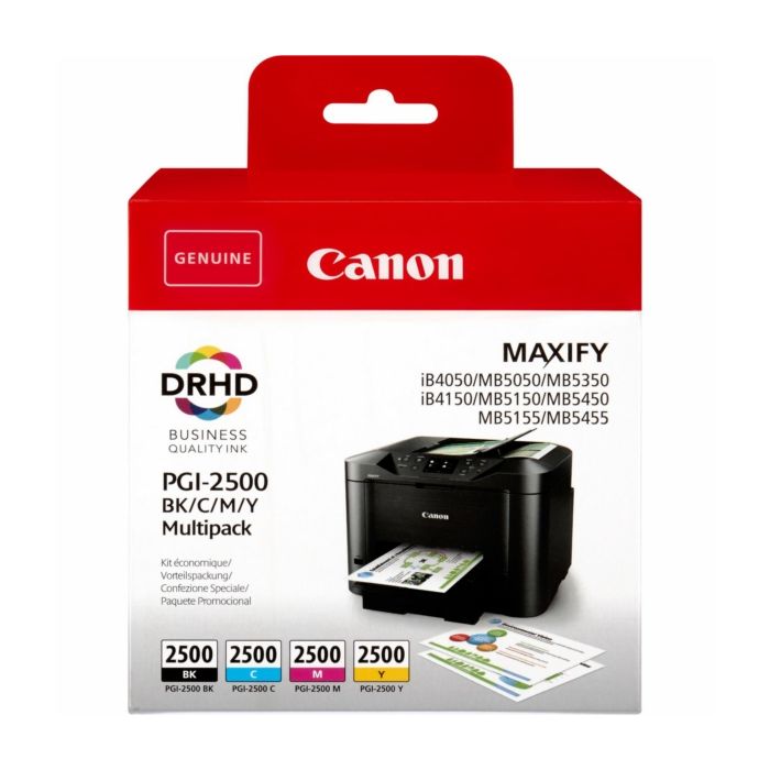 Cartouches d'origines Canon 9290B006 / PGI-2500 BKCMY - multipack 4 couleurs : noire, cyan, magenta, jaune