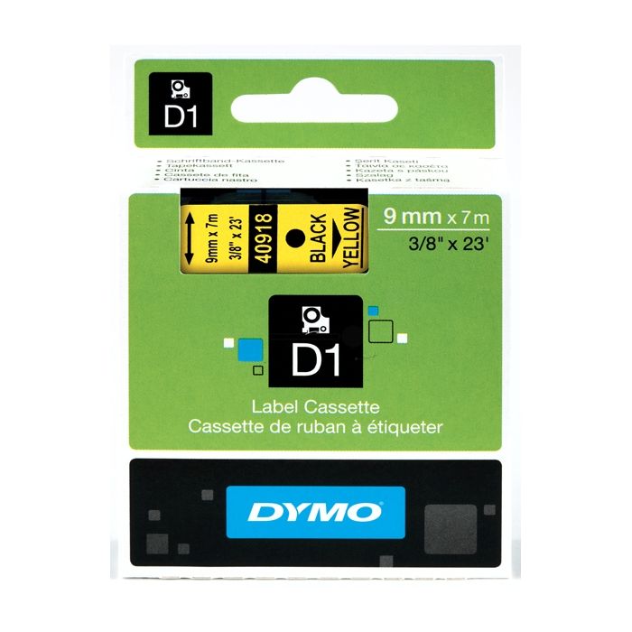 Rouleau d'étiquettes d'origine Dymo 40918 / S0720730 - noir, jaune
