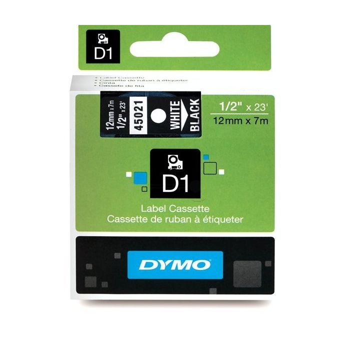 Rouleau d'étiquettes d'origine Dymo 45021 / S0720610 - noir, blanc