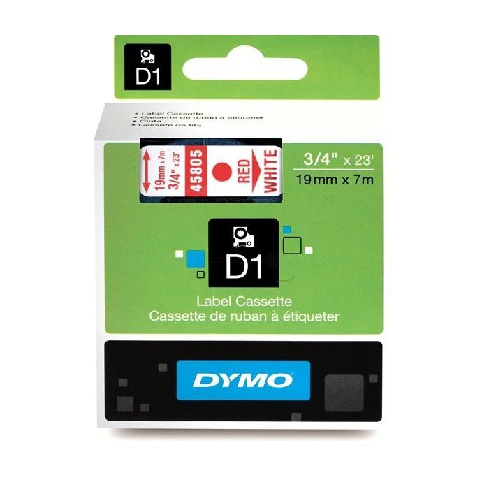 Rouleau d'étiquettes d'origine Dymo 45805 / S0720850 - rouge, blanc