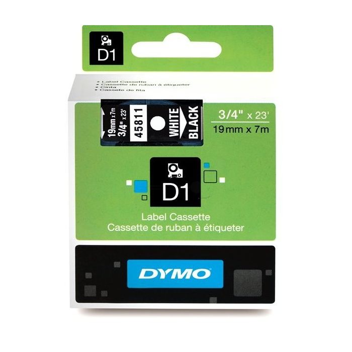 Rouleau d'étiquettes d'origine Dymo 45811 / S0720910 - noir, blanc