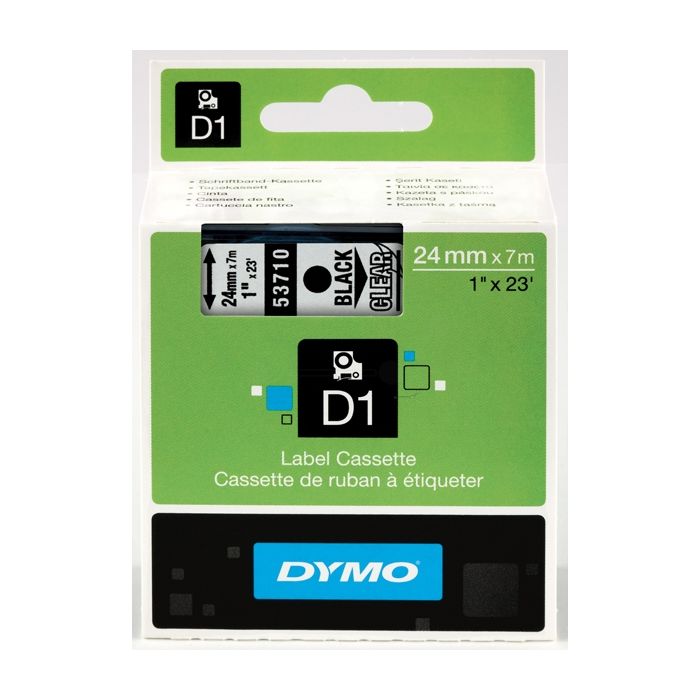 Rouleau d'étiquettes d'origine Dymo 53710 / S0720920 - noir, transparent