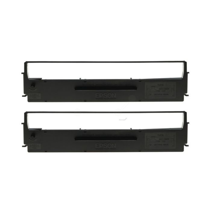 Ruban d'origine Epson C13S015613 - noir - pack de 2