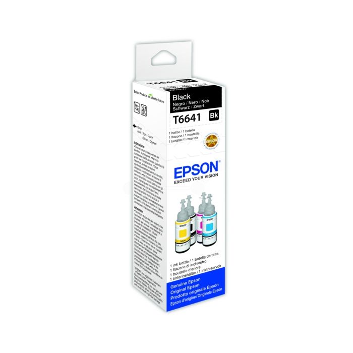 Flacon d'encre de Marque Epson T6641 Noire (70ml - 6500 pages)