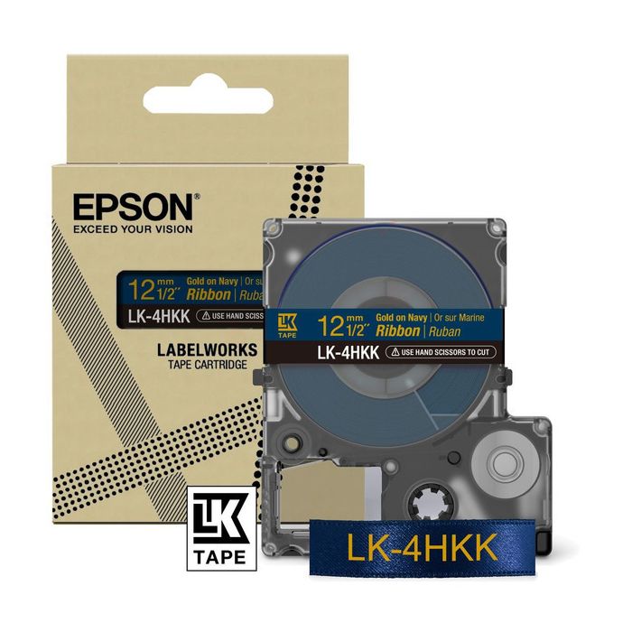 Ruban d'origine Epson C53S654002 / LK-4HKK - bleu, or