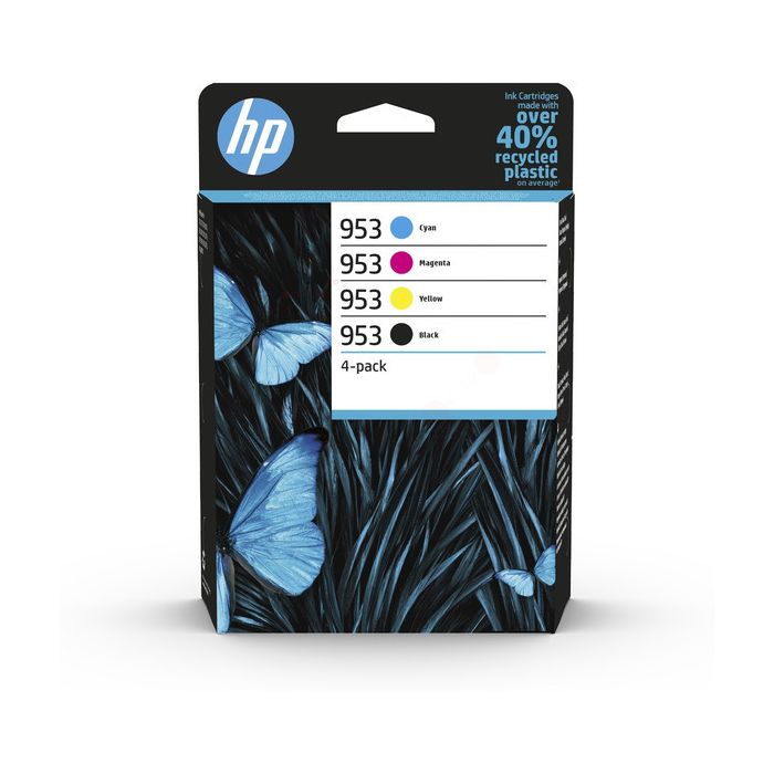Cartouches d'origines HP 6ZC69AE / 953 - multipack 4 couleurs : noire, cyan, magenta, jaune